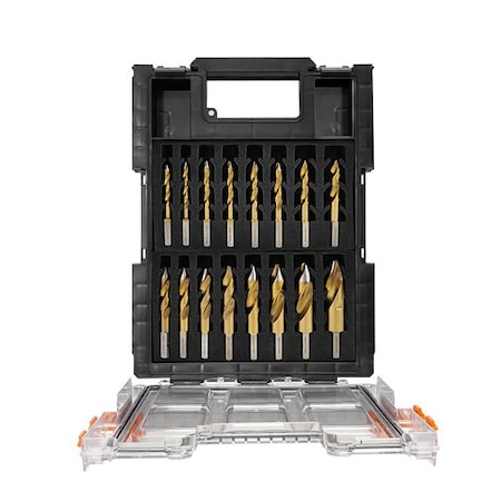 Versadrive HMT Stakit ETOP2 Turbotip Impact Drill Bit Set 6-22mm 16pc + 1/2'' Adapter 209015-SET16